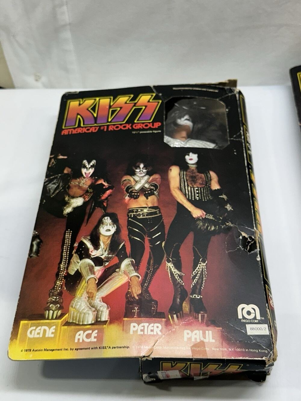 Vintage 1978 AUCOIN KISS ACE FREHLY 12" Mego Original Doll Figure In Box Skinny